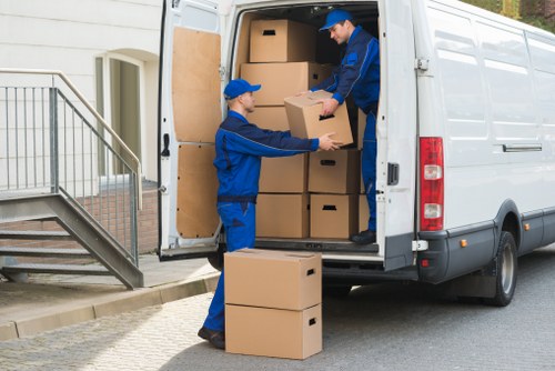Professional movers handling office relocation in Harringay